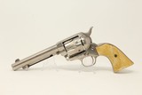 1891 Antique COLT PEACEMAKER SAA .45 Revolver With Nickel & Ivory Finish! - 1 of 17