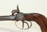 Antique 1850s EUROPEAN SxS DOUBLE BARREL Pistol GERMAN Proofed Double Barrel Self Defense Pistol - 4 of 16