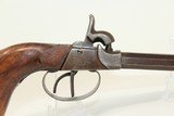 Antique 1850s EUROPEAN SxS DOUBLE BARREL Pistol GERMAN Proofed Double Barrel Self Defense Pistol - 15 of 16
