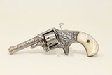 Antique Hopkins & Allen BLUE JACKET No. 1 Revolver Nicely ENGRAVED with PEARL GRIPS! - 1 of 15