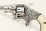 Antique Hopkins & Allen BLUE JACKET No. 1 Revolver Nicely ENGRAVED with PEARL GRIPS! - 3 of 15