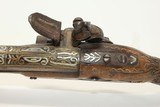 SMALL, ORNATE Antique Flintlock BLUNDERBUSS
Carved & Wire Inlaid Circa the 19th Century - 7 of 16