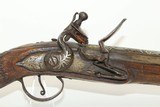 SMALL, ORNATE Antique Flintlock BLUNDERBUSS
Carved & Wire Inlaid Circa the 19th Century - 3 of 16