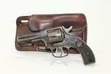 CASE COLORED & BLUE Hopkins & Allen XL 32 Revolver Conceal and Carry Handgun with Voigt Leather Holster! - 2 of 25