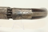 Antique BLUNT & SYMS Type Underhammer Pepperbox
Engraved, Underhammer, Ring Trigger Revolver - 7 of 14