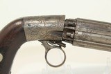 Antique BLUNT & SYMS Type Underhammer Pepperbox
Engraved, Underhammer, Ring Trigger Revolver - 13 of 14