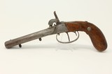 Antique 1850s EUROPEAN SxS DOUBLE BARREL Pistol .41 Caliber Percussion Double Barrel Self Defense Pistol - 1 of 15