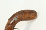 Antique 1850s EUROPEAN SxS DOUBLE BARREL Pistol .41 Caliber Percussion Double Barrel Self Defense Pistol - 2 of 15