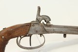 Antique 1850s EUROPEAN SxS DOUBLE BARREL Pistol .41 Caliber Percussion Double Barrel Self Defense Pistol - 14 of 15