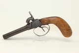 Antique 1850s EUROPEAN SxS DOUBLE BARREL Pistol .41 Caliber Percussion Double Barrel Self Defense Pistol - 2 of 15