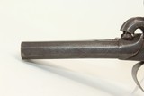 Antique 1850s EUROPEAN SxS DOUBLE BARREL Pistol .41 Caliber Percussion Double Barrel Self Defense Pistol - 5 of 15