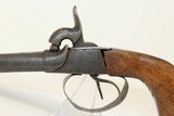 Antique 1850s EUROPEAN SxS DOUBLE BARREL Pistol .41 Caliber Percussion Double Barrel Self Defense Pistol - 4 of 15