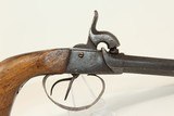 Antique 1850s EUROPEAN SxS DOUBLE BARREL Pistol .41 Caliber Percussion Double Barrel Self Defense Pistol - 14 of 15
