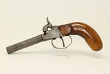 Turn Off Barrel Antique GERMAN POCKET PISTOL Mid-19th Century HIDEOUT Carry Gun in .42 - 1 of 16