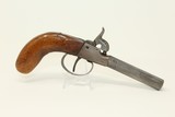 Turn Off Barrel Antique GERMAN POCKET PISTOL Mid-19th Century HIDEOUT Carry Gun in .42 - 13 of 16