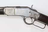 SPEC ORDER 28-Inch Barrel Antique Winchester 1873 Made 1888 w Tooled Leather Scabbard in .32 WCF - 3 of 19