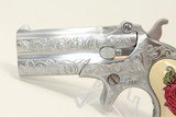 Cased ENGRAVED ILLUSTRATED GRIP Remington Deringer One of a Kind Remington Double Deringer! - 5 of 14