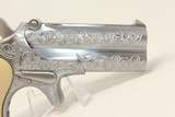 Cased ENGRAVED ILLUSTRATED GRIP Remington Deringer One of a Kind Remington Double Deringer! - 14 of 14