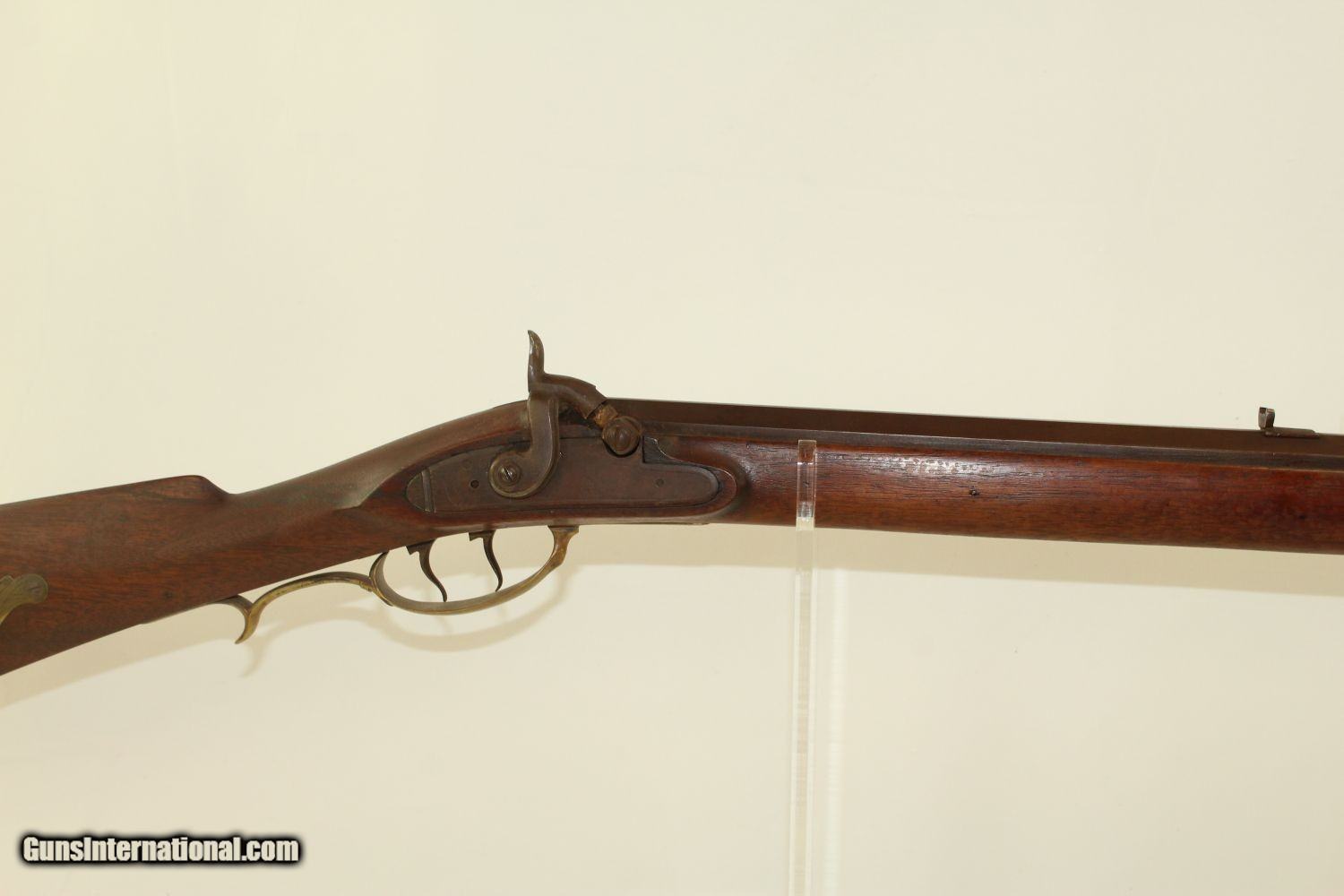 KENTUCKY Style AMERICAN LONG RIFLE Full-Stock Percussion Rifle Manufactured  Circa the 1850s