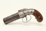 ANTIQUE c1850 Allen & Thurber Bar Hammer PEPPERBOX First American Double Action Revolving Pistol - 2 of 17