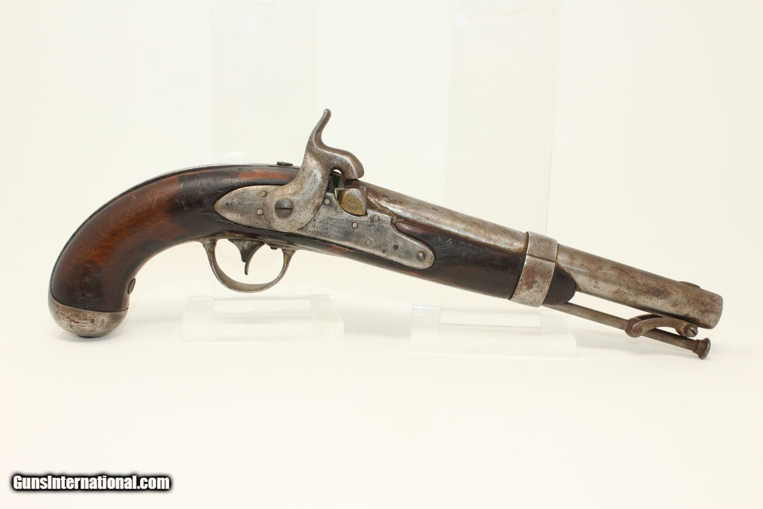 Antique R. JOHNSON 1836 Percussion DRAGOON Pistol MEXICAN-AMERICAN WAR ...