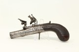 ENGLISH Antique J. CLAY FLINTLOCK Pocket Pistol Early 19th Century Conceal Carry Gun - 1 of 16