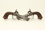BRACE of Antique Engraved .50 Cal. EUROPEAN Pistols HANDSOME Mid-19th Century Defensive Guns - 1 of 25