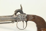 BRACE of Antique Engraved .50 Cal. EUROPEAN Pistols HANDSOME Mid-19th Century Defensive Guns - 6 of 25