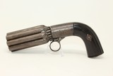 8-SHOT Antique BELGIAN Mariette PEPPERBOX Revolver Fantastic Ring Trigger Underhammer Revolver! - 2 of 17