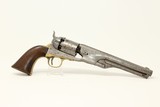 Engraved CIVIL WAR Antique COLT 1861 NAVY RevolverBeautifully ENGRAVED Civil War Made in 1864 - 15 of 19