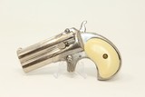 NICKEL Remington Double DERINGER with FIGURED GRIP .41 Rimfire Two-Shot Deringer Pistol! - 8 of 10