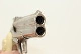 NICKEL Remington Double DERINGER with FIGURED GRIP .41 Rimfire Two-Shot Deringer Pistol! - 4 of 10