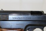 Fine WEIMAR German MAUSER 1934 Pistol & Rig Late 1930s German Sidearm in Nice Leather Holster - 7 of 13