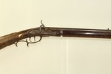 1800s Antique BEDFORD, PENNSYLVANIA Long Rifle Full Stock Rifle with GERMAN SILVER INLAYS! - 1 of 21