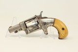 Antique HOPKINS & ALLEN XL 4 Spur Trigger Revolver .38 Rimfire Revolver with Antique Ivory Grips! - 1 of 15