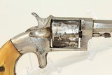 Antique HOPKINS & ALLEN XL 4 Spur Trigger Revolver .38 Rimfire Revolver with Antique Ivory Grips! - 14 of 15