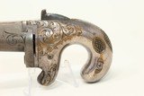 FINE, RARE Antique ENGRAVED SILVER MOORE Deringer Gorgeous Civil War Years No. 1 Deringer .41 Rimfire! - 2 of 12