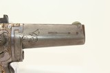 FINE, RARE Antique ENGRAVED SILVER MOORE Deringer Gorgeous Civil War Years No. 1 Deringer .41 Rimfire! - 12 of 12