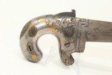 FINE, RARE Antique ENGRAVED SILVER MOORE Deringer Gorgeous Civil War Years No. 1 Deringer .41 Rimfire! - 11 of 12