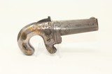FINE, RARE Antique ENGRAVED SILVER MOORE Deringer Gorgeous Civil War Years No. 1 Deringer .41 Rimfire! - 10 of 12