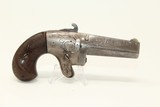 SCARCE Antique NATIONAL ARMS NO. 2 .41 RF Deringer Nicely Engraved Silver Frame Pre-Colt Pistol - 11 of 13