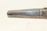 SCARCE Antique NATIONAL ARMS NO. 2 .41 RF Deringer Nicely Engraved Silver Frame Pre-Colt Pistol - 5 of 13