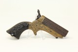 ENGRAVED Antique SHARPS .22 PEPPERBOX Pistol Unique Sculpted Gutta Percha Grips - 11 of 13
