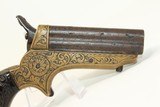 ENGRAVED Antique SHARPS .22 PEPPERBOX Pistol Unique Sculpted Gutta Percha Grips - 13 of 13