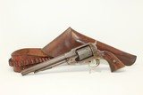 PERIOD 44 HENRY Conversion REMINGTON Army Revolver With Hand-Tooled Holster & Cartridge Belt! - 1 of 21