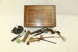 PERIOD WRITING DESK w Antique COLT 1849 Revolver 1853 Made Revolver Inside Portable Lap Desk w DOCS! - 3 of 25