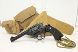 WWII “WAR FINISH” British WEBLEY Mark IV Revolver British Service Revolver with Holster Rig! - 1 of 25