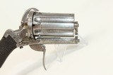BRITISH Proofed Antique FOLDING Trigger PEPPERBOX c1880 Mariette Brevet European Pocket Pistol! - 12 of 12