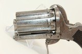 BRITISH Proofed Antique FOLDING Trigger PEPPERBOX c1880 Mariette Brevet European Pocket Pistol! - 4 of 12