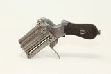 BRITISH Proofed Antique FOLDING Trigger PEPPERBOX c1880 Mariette Brevet European Pocket Pistol! - 2 of 12